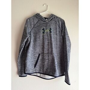 MEN'S UNDER ARMOUR LOOSE FIT COLD GEAR PULLOVER HOODIE Heather Gray Medium